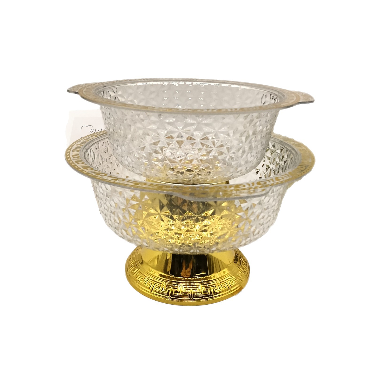 Hot-selling new gold-patterned light luxury fruit and snack plates, display plates, creative presentation, cross-border wholesale Item Picture