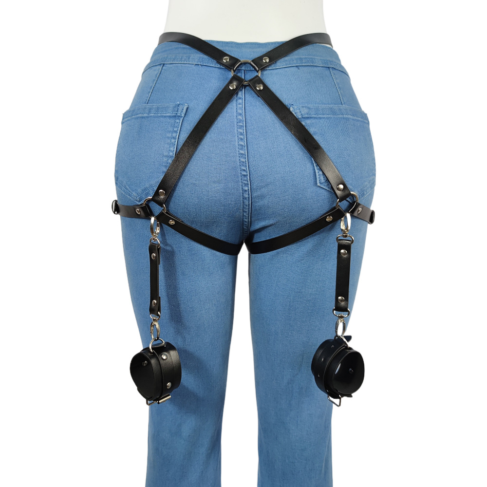 New sexy SM clothing belt, handcuffs, props, Middle East foreign trade, Qatar adult lingerie set, adult products ZZYB-YB 23041 details Picture