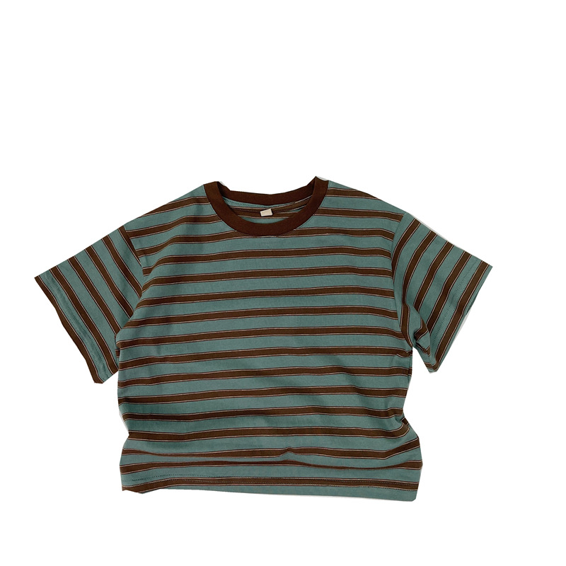 童装男童短袖韩版/童装半袖/纯棉短袖/童装女童短袖韩版/儿童衣服白底实物图