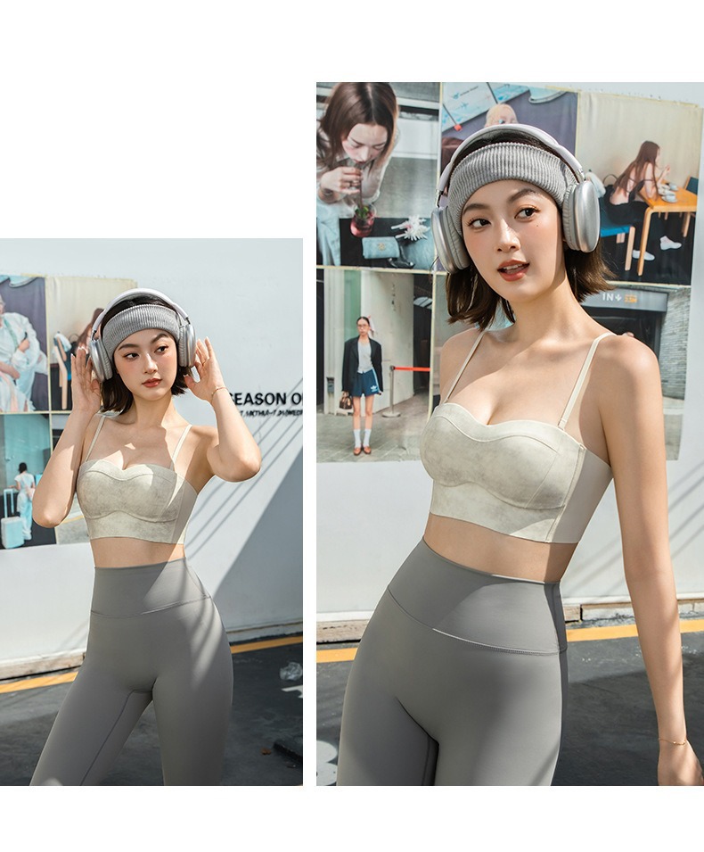 秋冬新款抹胸内衣女小胸聚拢美背一体细肩带无痕裹胸防走光文胸罩详情7