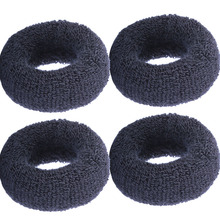 Thickened, seamless, trendy ponytail hair band, large Korean version, high-elasticity black bun hairstyle, towel band, leather band hair tie pic 3