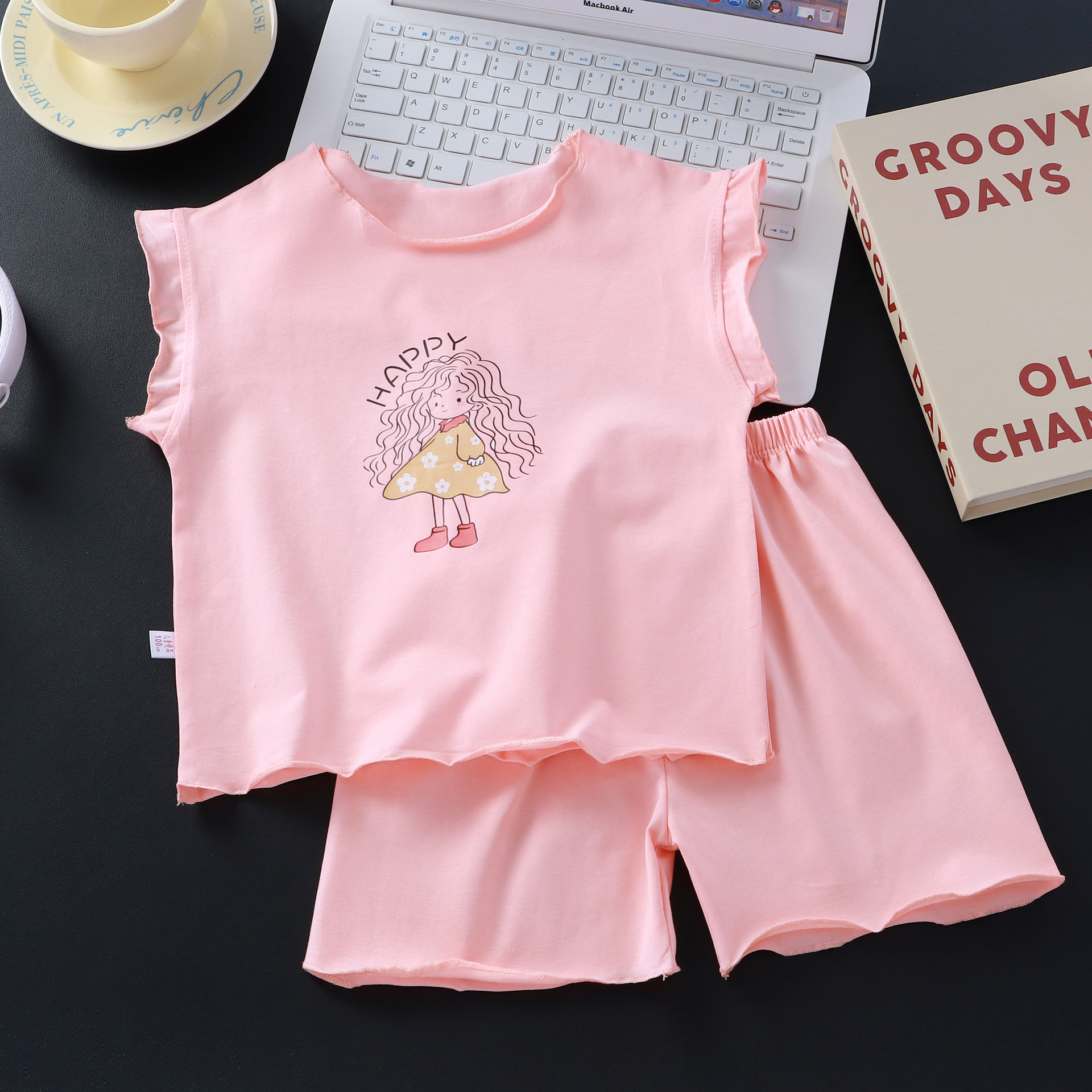 2024夏季新款女童夏装宝宝短袖短裤冰山棉女孩小清新童装95棉细节图