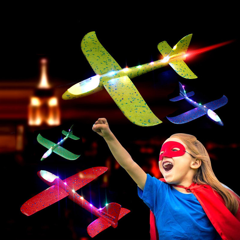 跨境手抛飞机epp泡沫飞机遥控手掷滑翔机回旋儿童电动航模玩具图