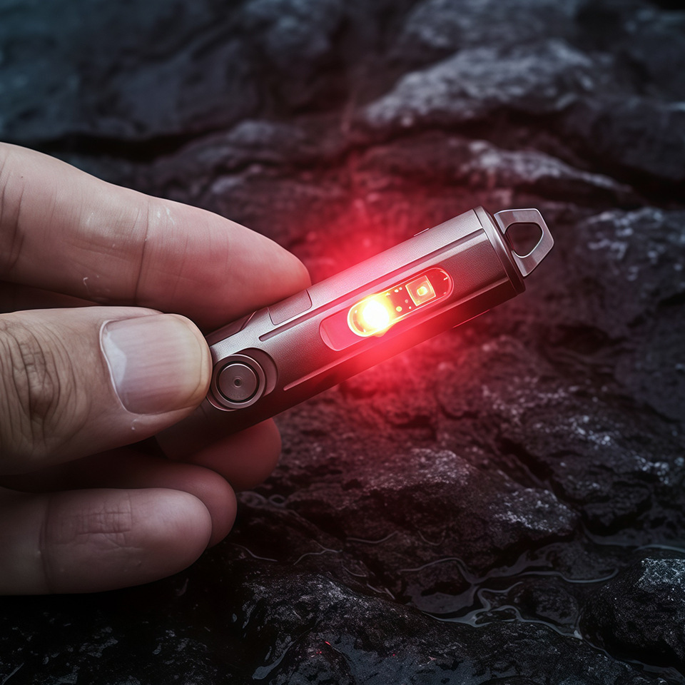 Titanium alloy edc flashlight, mini keychain, flashlight, small, portable, rechargeable, UV, multi-functional integrated device Specification image