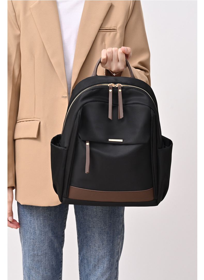 2025新款女士双肩包大容量轻便休闲旅行背包尼龙简约通勤学生书包详情20