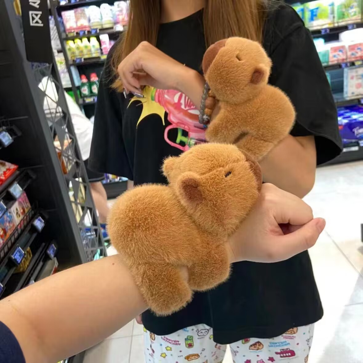 Wristband, wrist, plush toy, Capybara, capybara, cute plush toy, and popular cross-border doll details Picture