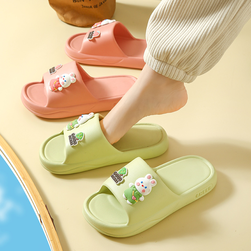 Slippers female summer EVA step on shit sense home couple slippers non-slip indoor bathroom bath slippers male wholesale Specification drawing