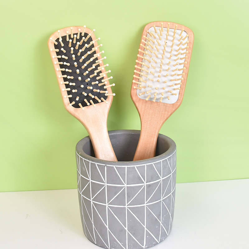 Factory Direct Lotus Air Cushion Comb Health Comb Hairdressing Massage Comb Air Bag Comb Wood Comb Massage Scalp Specification drawing