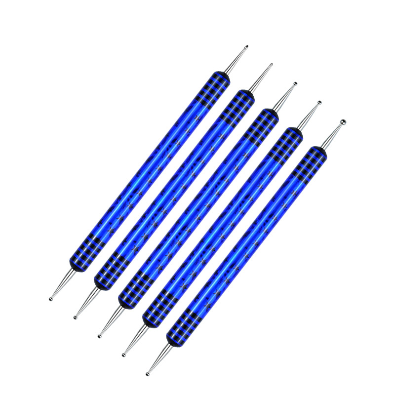 New double-headed nail art dot drill pen set of 5 pieces, decorative dot drill needle dot pen dot flower needle wholesale shanilak Application Scenario