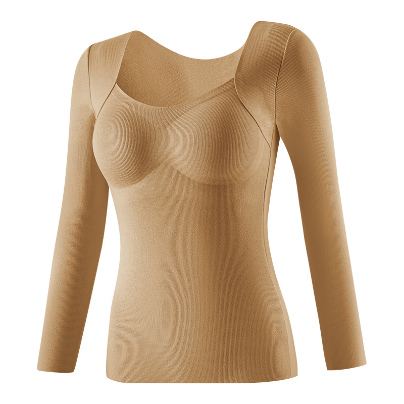 He Sheng Long 2023 New Cashmere Silk Warm Top Fixed Coaster Slim Body Inside To Wear Fashion Warm Clothes Item Picture