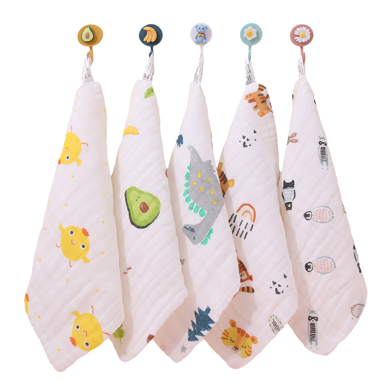 Gauze Towel Wholesale Soft Absorbent Newborn Baby Small Square Towel Pure Cotton Saliva Towel Children's Towel All Cotton Class A Item Picture