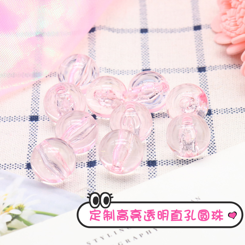 Acrylic transparent round beads, crystal imitation beads, smooth loose beads, diy hair bands, phone case beads, accessory manufacturers Application Scenario