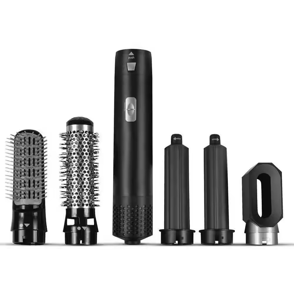 A cross-border best-selling 6-in-1 curling iron, curling tool, hot air comb, and dual-purpose hair styling device for creating large waves and straightening hair Specification image