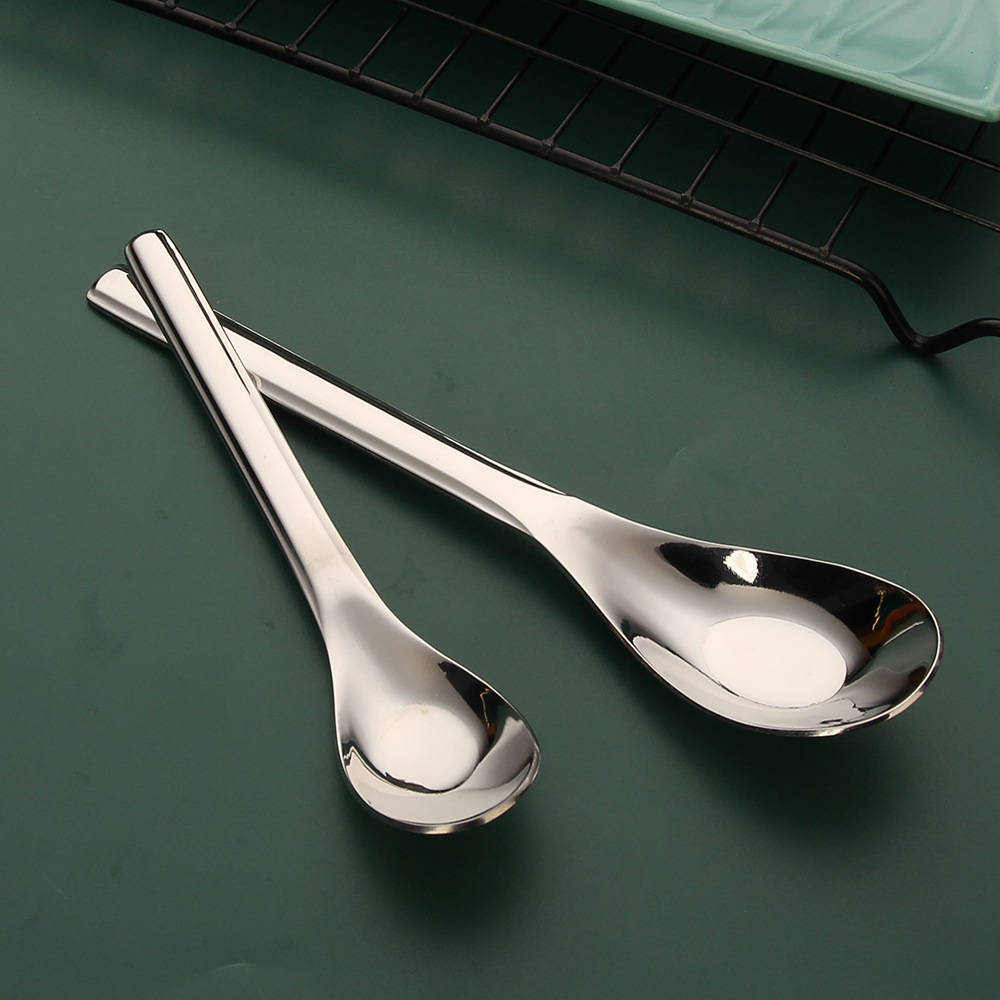 勺子/木勺日式/茶勺不锈钢/餐具/木汤勺产品图