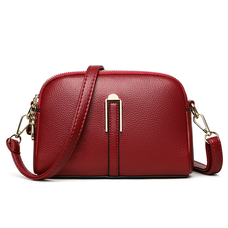 Cross-border Women's Bag 2026 New style, trendy, casual and versatile single-shoulder crossbody bag, fashionable and simple, three-layer large capacity small bag Item Picture