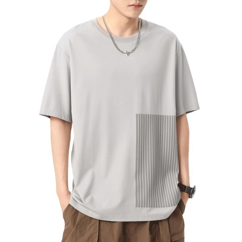 t恤男士短袖潮流/T恤/衣服男士短袖潮流/短袖/服装白底实物图