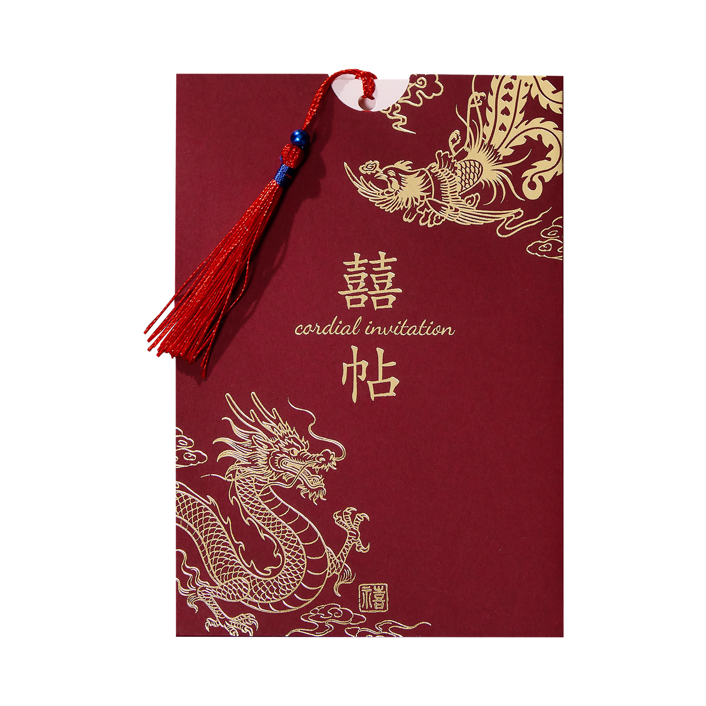 Wedding invitations and cards, new Chinese-style wedding, Chinese Sujiu Red invitation letters, wedding supplies, invitations and cards can be printed Item Picture