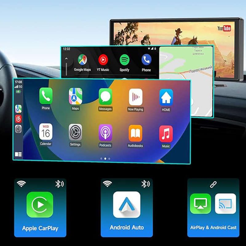 10.26 Inch Full Touch Screen Car Navigator Integrated Front And Rear Dual Recording 1080P Cross-Border Hd Tachograph