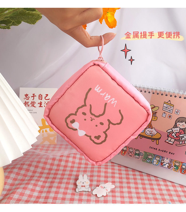 Cute Aunt Towel Bag Japan And South Korea Girl Heart Ins Aunt Towel Storage Bag Zero Purse Storage Bag Has A Price Application Scenario