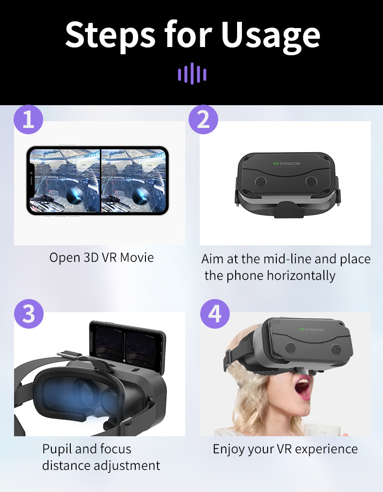VRSHINECON千幻魔镜虚拟现实vr眼镜 手机电影游戏3d数码眼镜vr pic 29