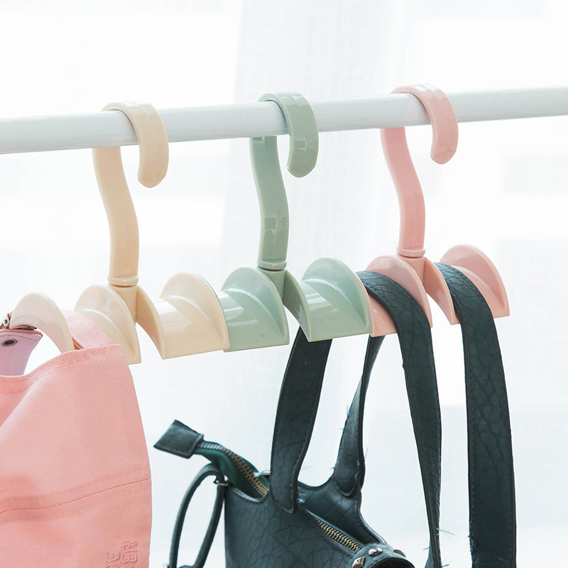 Bag Hanging Rack Women's Bag Hook Hanging Bag Hook Artifact Schoolbag Wardrobe Storage Rack Multi-Function Rotating Storage Rack S Type