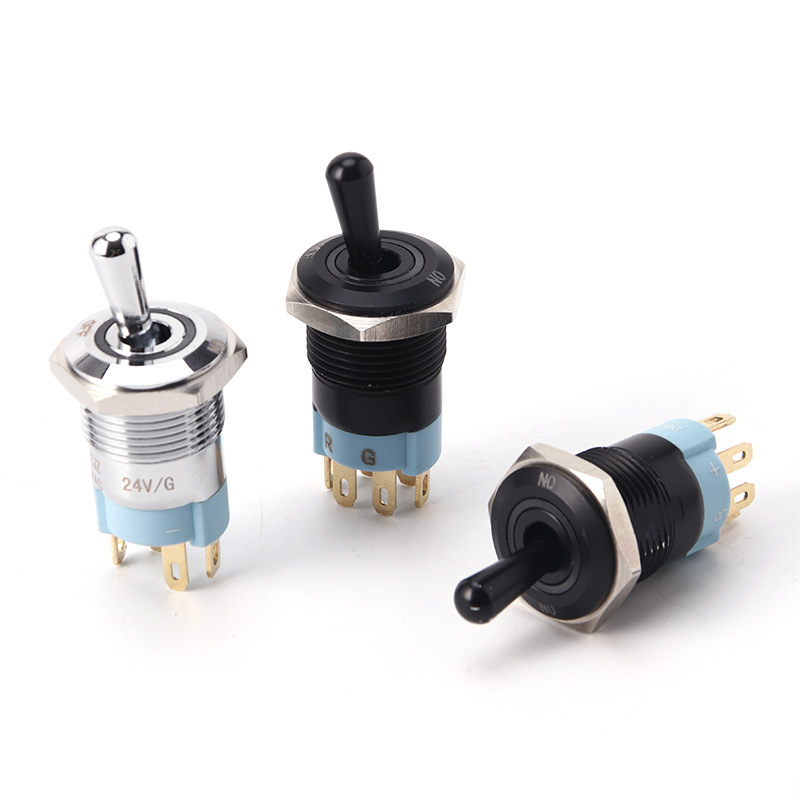 CMP Xipu 16MM metal toggle switch rocker arm with light, two-position waterproof toggle switch rocker Item Picture