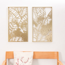 北欧法式复古金色铁艺海报装饰画玄关客厅沙发背景墙璧挂画芯批发