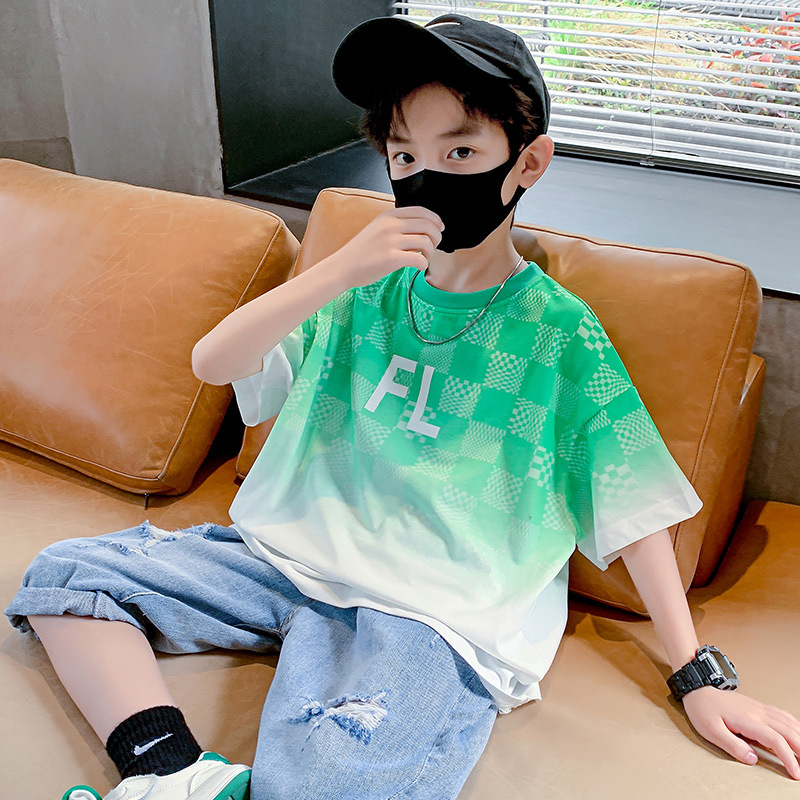 One-piece consignment of children's clothing, including short-sleeved T-shirts, pure cotton T-shirts, summer clothes, and half-sleeved summer tops for boys Specification image