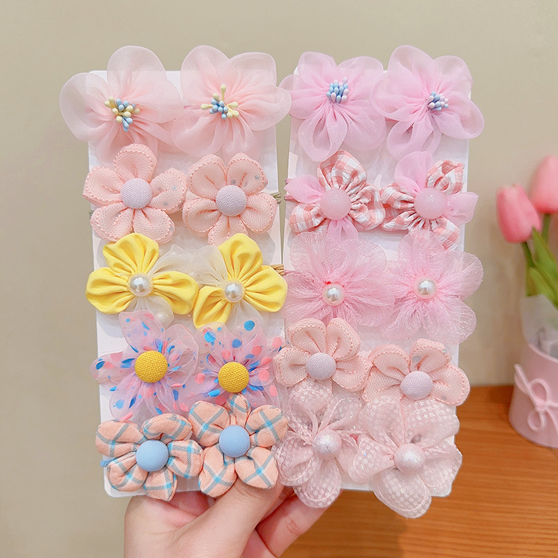 Children's Hair Tie Elastic Band Baby Mesh Flower Scrunchie Girls High Stretch Tie Ponytail Hair Tie Girls Hair Accessories