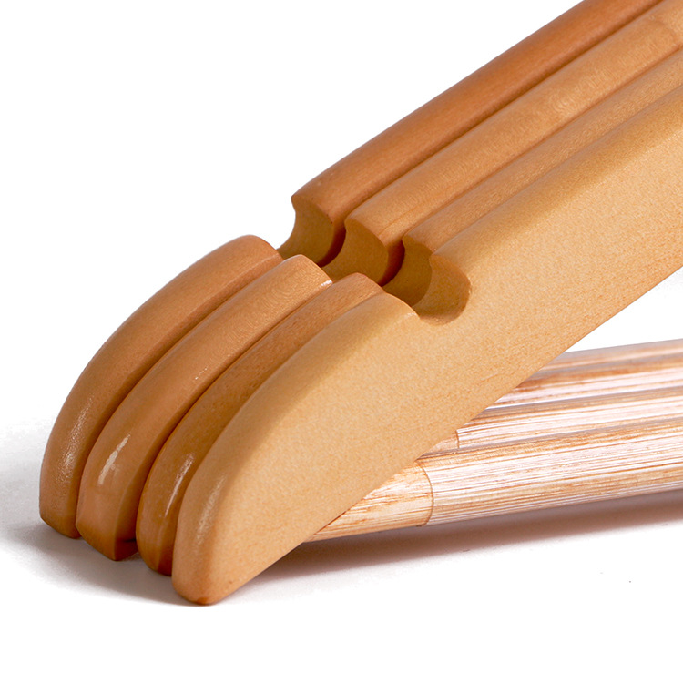 Manufacturers Of Original Wood Color A Solid Wood Coat Hanger Clothing Store Hotel General Wooden Coat Hanger Wooden Environmental Coat Hanger Wholesale Specification drawing