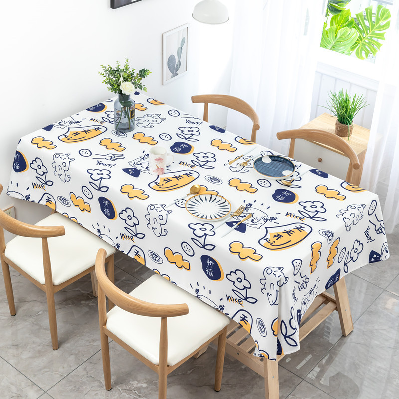 Tpu Cotton Linen Tablecloth Net Red Ins Wind Rectangular Waterproof Oil Free Wash Table Cloth Lace Small Tablecloth Cloth Specification drawing