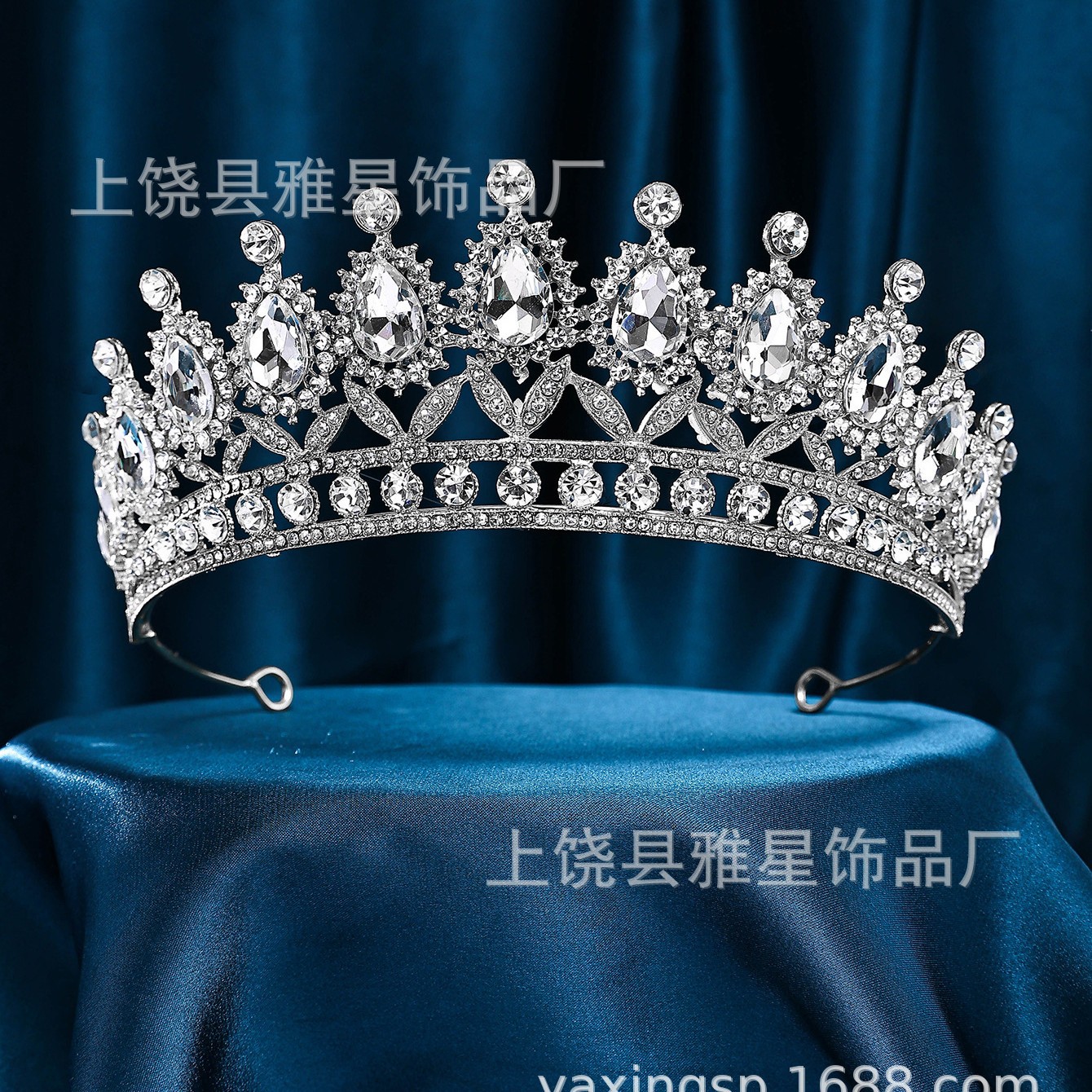 European and American popular women's crown zinc alloy wedding dress, golden hair band, bride's wedding hair accessory, European and American bride's crown