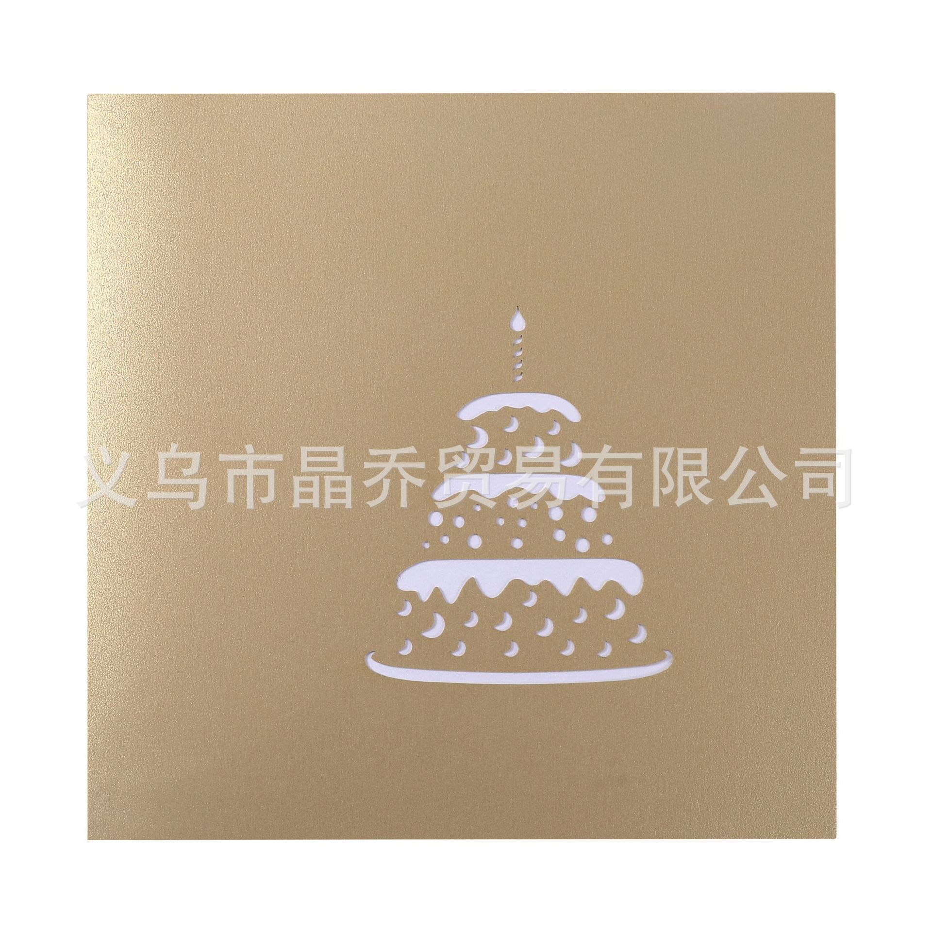 跨境立体生日贺卡 ins创意3d蛋糕音乐录音小卡片打印照片特别礼物详情图4