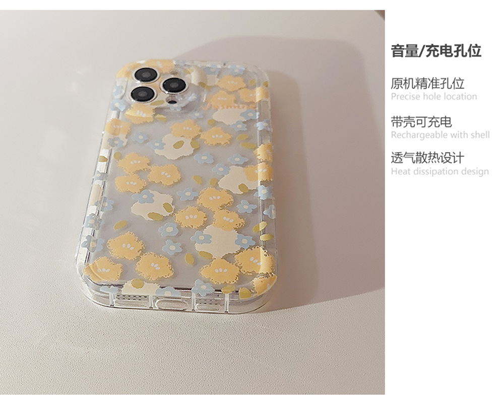 碎花壳适用iphone16苹果15promax手机壳13流沙支架11透明14小清新详情4