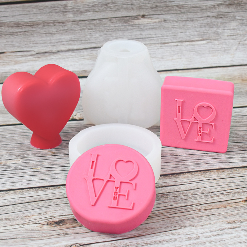 New loveyou letter scented candle silicone mold handmade soap epoxy resin mold in stock Specification image