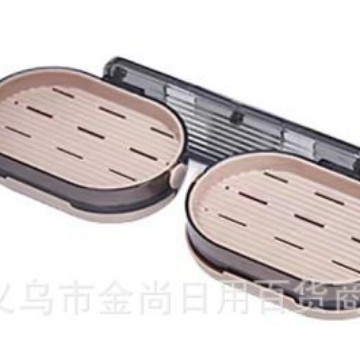Simple, modern and light luxury single-layer wall-mounted soap box, high appearance level, no water accumulation, bathroom soap box, household with draining function details Picture