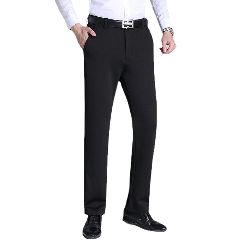 2024 Summer new men's pants, middle-aged and elderly dad pants, men's stretch high-waisted straight-leg pants, loose casual pants Item Picture