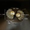 Qingdao vintage necklace for women, French retro, romantic and high-end commuter style Sunflower necklace stud earrings set Specification image