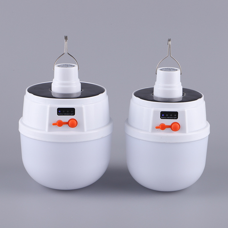 Solar LED outdoor lighting lamps, portable camping tent lamps, USB charging atmosphere mushroom lamps, camping lamps Item Picture