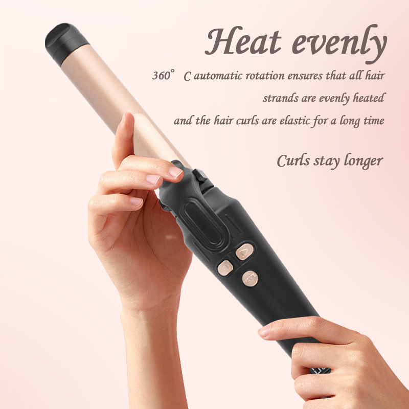 Cross-Border Automatic Curling Iron Hair Styling Tool, A Must-Have For Lazy People, A Liquid Crystal Adjustable Temperature Curling Iron Application Scenario