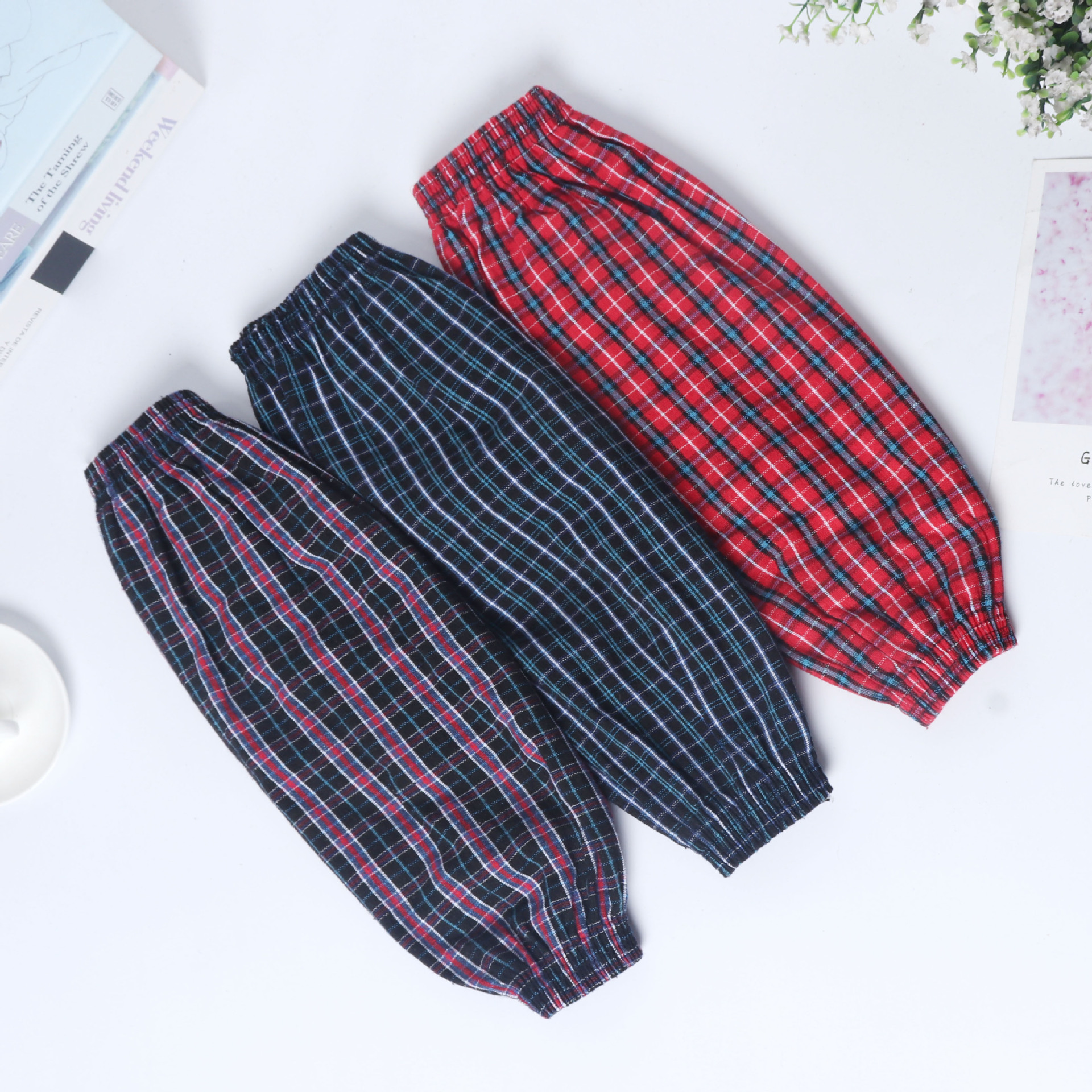 Four-needle oil-proof and stain-proof long, thickened autumn and winter adult men's and women's kitchen apron sleeves, anti-dirt and protective sleeves for work