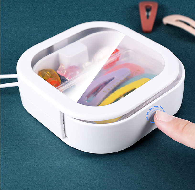 Convenient and creative push-button switch storage box, travel portable hairpin cotton swab storage box, multi-purpose small items set