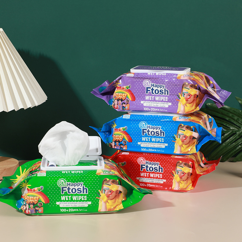 抽取式宝宝锁水湿巾一次性便携家用洁面巾120片装婴儿亲肤湿纸巾