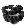 Black large intestine hair band, high-end Korean hair accessory, satin French pleated headband for washing face, high head and groin wholesale Item Picture