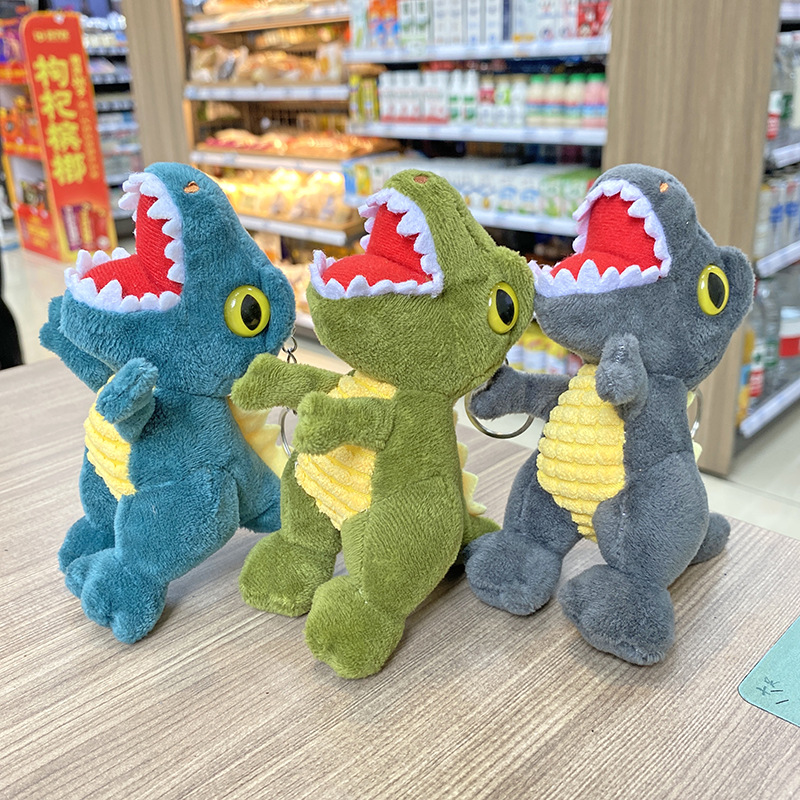 Internet-famous little dinosaur pendant, schoolbag doll, keychain accessory, Tyrannosaurus rex plush toy pendant doll