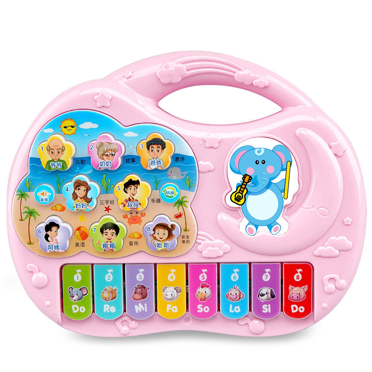 Infant and toddler early education, learning to call "mom" and "dad", "baby", "electronic organ", "baby early education", "girl", "children's piano", toys details Picture