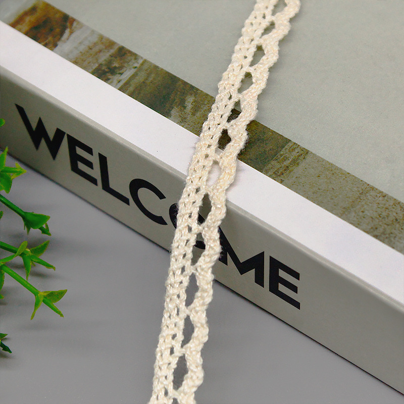 High-quality cotton thread lace tablecloths, sofa covers, accessories, quilt covers, skirts, clothing, hollowed-out dog tooth flower edge accessories pic 8