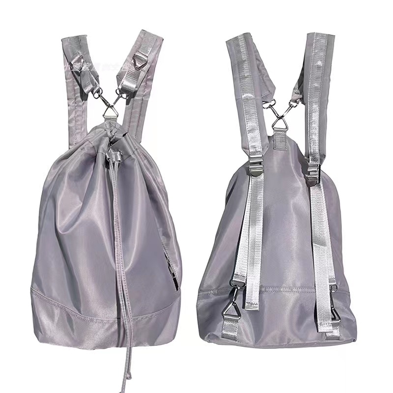KAFKAsSHOP un hombro dos hombros doble uso cubo mochila escolar hombres y mujeres coreano simple moda personalidad mochila unisex Item Picture