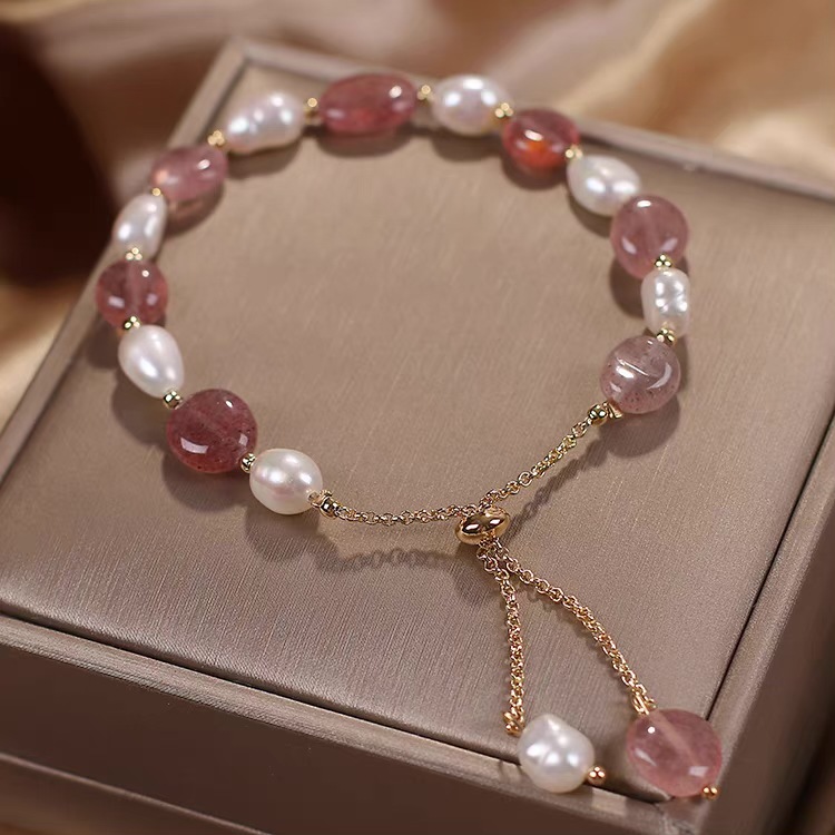 Badu Blue Dongling Crystal bracelet, freshwater pearl crystal bracelet for women, Korean version, simple and individual bracelet for women pic 41