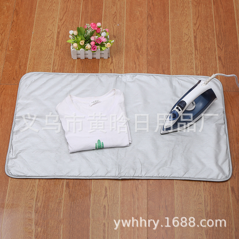 [Hold] Ironing Mat Portable Ironing Mat All Cotton Coated Silver Iron Mat Thickened High Temperature Resistant Ironing Folding